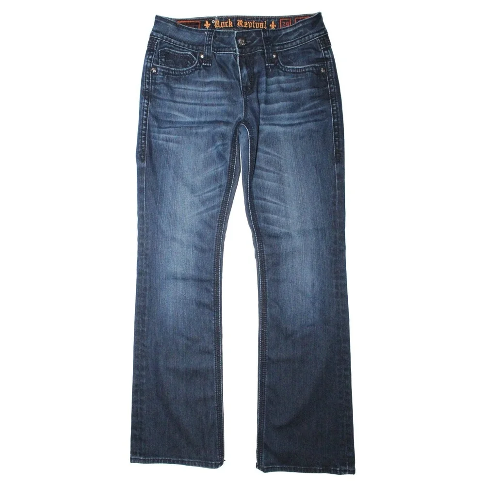 Rock‎ Revival Debbie Boot Cut Dark Jeans Women's Size 29 Look Unworn EXCELLENT